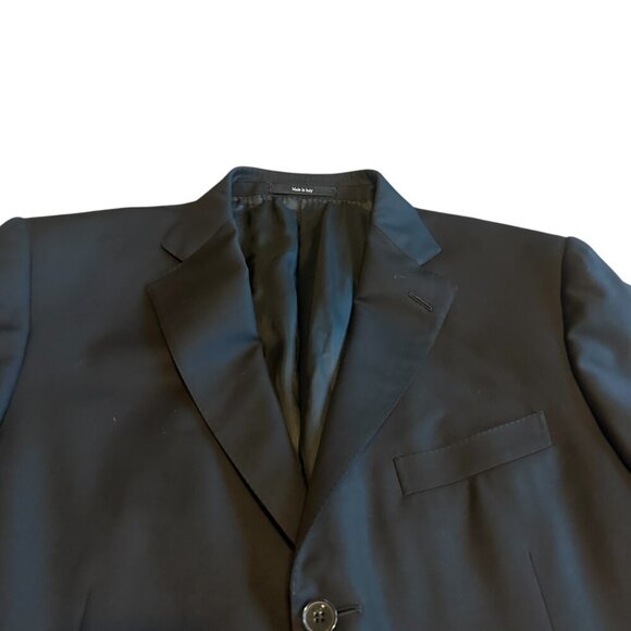 Ermenegildo Zegna Black Button-Down Blazer Jacket Sport Coat Classic Size 54R - Picture 2 of 15